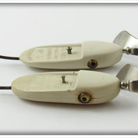Vintage Al Foss White Oriental Wiggler Lure Pair