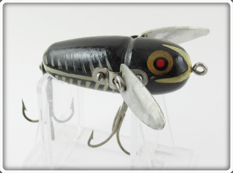 Vintage Heddon Black Shore Crazy Crawler Lure 2120 XBW