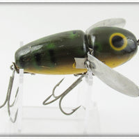 Vintage Heddon Bullfrog Black Pupil Crazy Crawler Lure 2100 BF