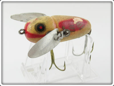 Vintage Heddon Luminous Red & White Crazy Crawler Lure 2122 LUM