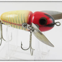 Heddon Red & White Shore Black Pupil Crazy Crawler Lure 2100 XRW