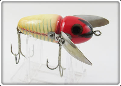 Heddon Red & White Shore Black Pupil Crazy Crawler Lure 2100 XRW
