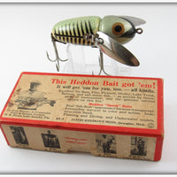 Heddon Silver Shore Black Pupil Crazy Crawler In Box 2100 XRS