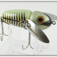 Heddon Silver Shore Black Pupil Crazy Crawler In Box
