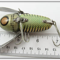 Heddon Silver Shore Black Pupil Crazy Crawler In Box