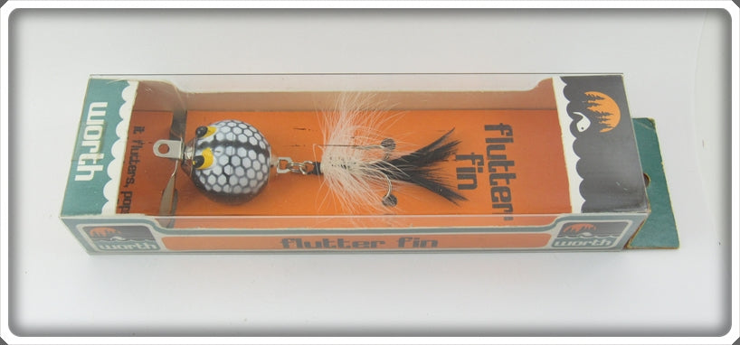 Vintage Worth Black With White Scales Flutter Fin In Box
