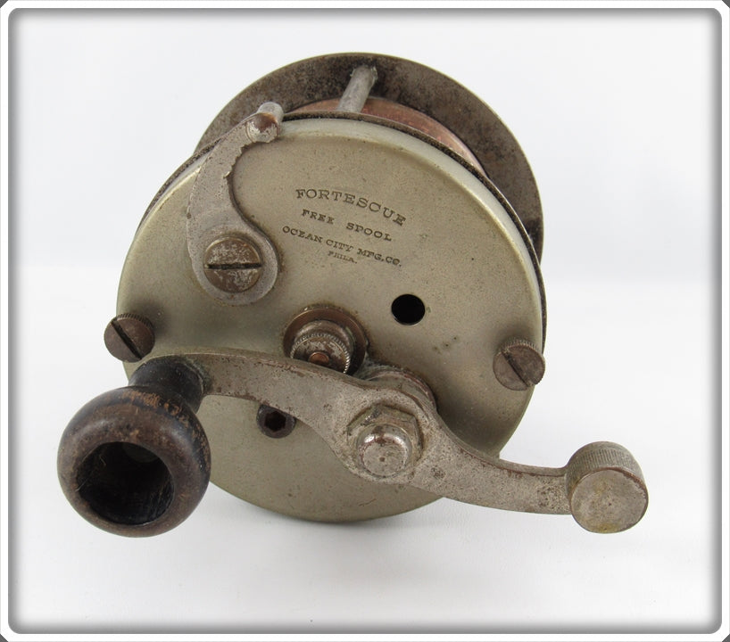 antique german fishing reels Ocean City Mfg Co Fortescue Free Spool German Silver Reel For Sale