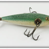 Pflueger Green Crackleback Three Hook Neverfail Minnow 3185