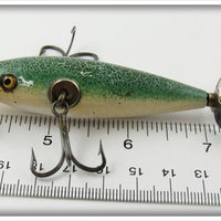 Pflueger Green Crackleback Three Hook Neverfail Minnow