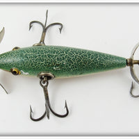 Pflueger Green Crackleback Three Hook Neverfail Minnow