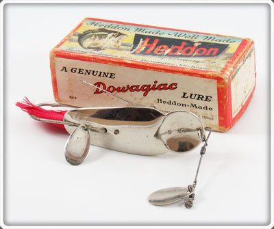 Vintage Heddon Nickel Plated King Stanley Lure In Box