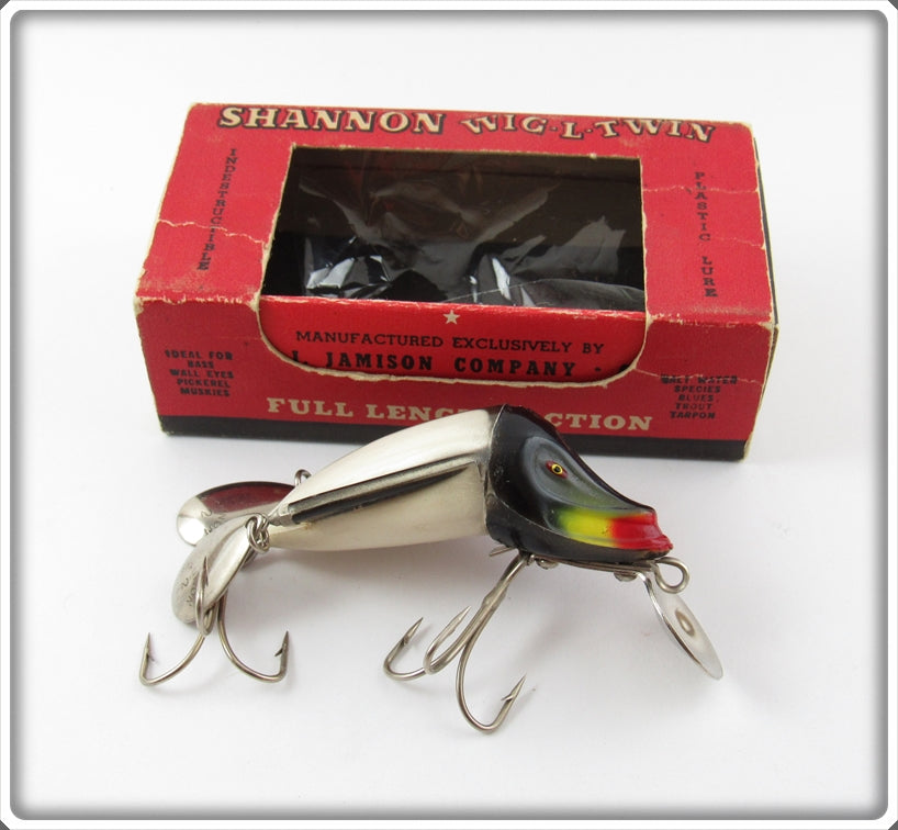 Vintage Jamison Black & White Shannon Wig L Twin Lure In Box