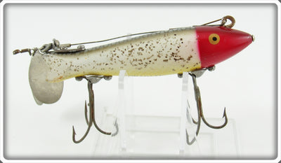 Vintage Heddon Red Head Flitter Dowagiac Spook Lure 9100 RHF