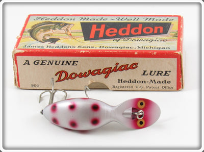 Heddon Silver With Red & Black Spots Tadpolly Spook In Box 9000 SRB