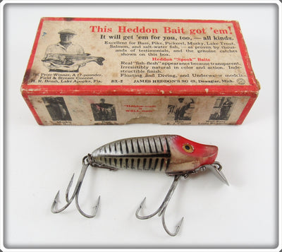 Heddon Silver Shore Early River Runt Spook Sinker Lure In Box 9119XRS