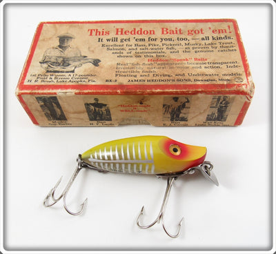Heddon Yellow Shore Early River Runt Spook Sinker Lure In Box 9119XRY