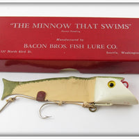 Vintage Bacon Bros Fish Lure Co Bacon Minnow Lure In Box 