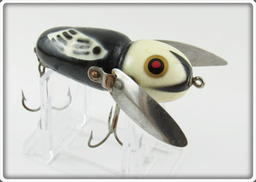 crazy fish lures for sale Vintage Heddon Black White Head Crazy Crawler Lure 2100 BWH For Sale