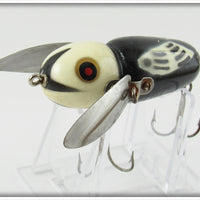 Heddon Black White Head Crazy Crawler