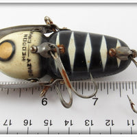 Heddon Black White Head Crazy Crawler