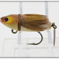 Heddon Brown & White Fly Rod Flaptail