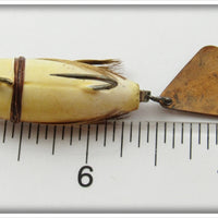 Heddon Brown & White Fly Rod Flaptail