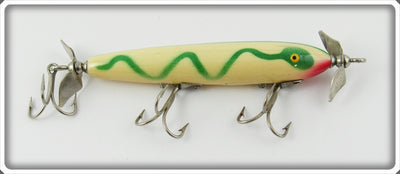 Vintage Paw Paw Green Serpentine Aristocrat Torpedo Lure 