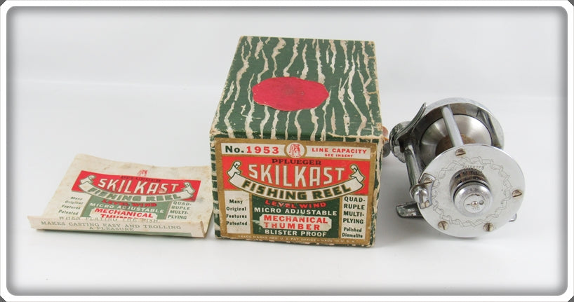 Vintage Pflueger Skillkast 1953 Level Wind Reel In Box 