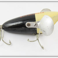 Vintage Trenton Mfg Co Black & White Gurglehead Lure 301