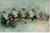 Antique Postcard Of Babies Fishing