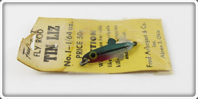 Vintage Arbogast Fly Rod Tin Liz Lure On Card