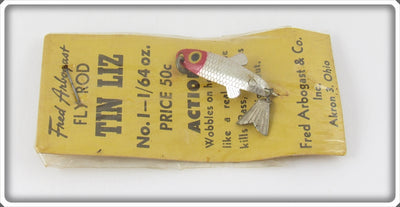 Vintage Fred Arbogast Fly Rod Tin Liz Lure In Package