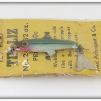 Vintage Fred Arbogast Fly Rod Tin Liz Lure In Package