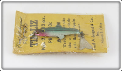 Vintage Fred Arbogast Fly Rod Tin Liz Lure In Package