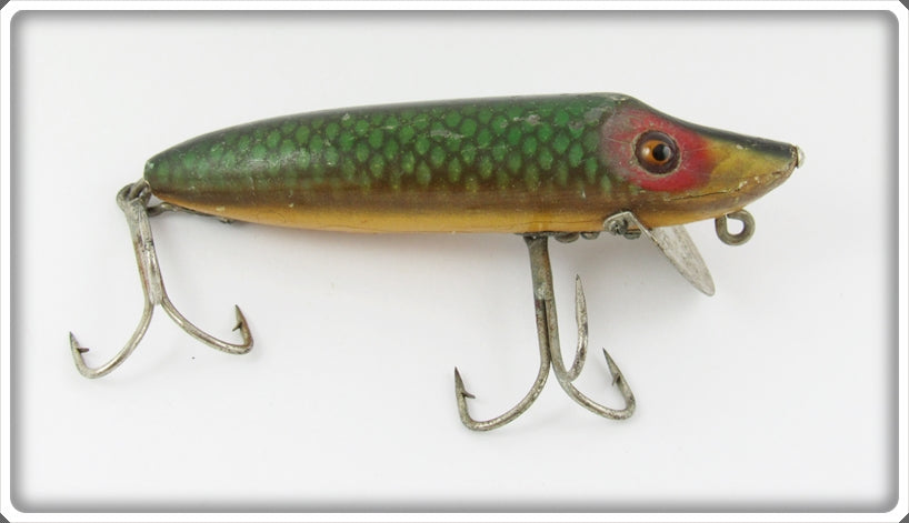 Vintage Heddon Green Scale Baby Vamp Lure 7409D