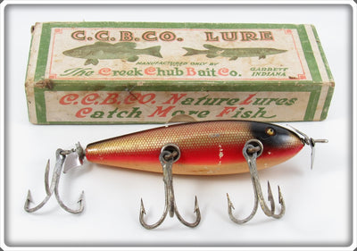 Vintage Creek Chub Dace Husky Injured Minnow Lure In Box 3505