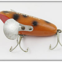 Vintage Trenton Mfg Co Spotted Orange Gurglehead Lure 307