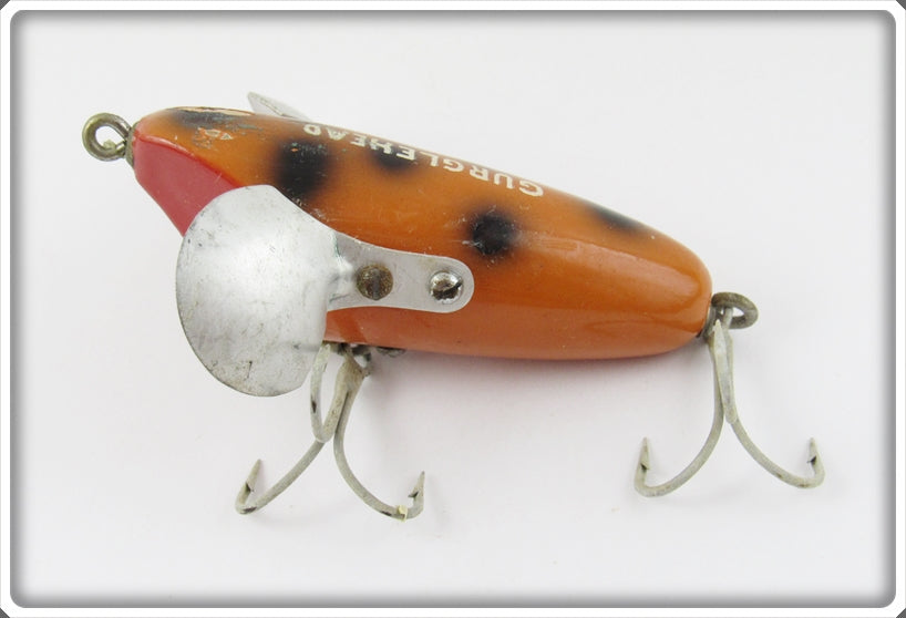 Vintage Trenton Mfg Co Spotted Orange Gurglehead Lure 307