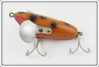Vintage Trenton Mfg Co Spotted Orange Gurglehead Lure 307