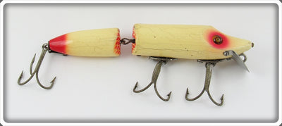 Vintage Heddon White & Red Jointed Vamp Lure 7302
