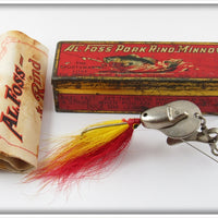 Vintage Al Foss Shimmy Wiggler Lure In Red Tin