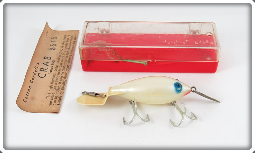 blue crab fishing lure Vintage Cotton Cordell Pearl Blue Eye Crab Lure In Box 3515 For Sale