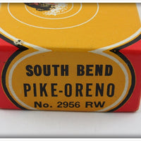 South Bend Red Arrowhead White Body Jointed Midget Pike Oreno In Box