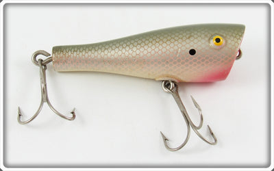 Vintage Paw Paw Silver Scale Popper Lure 
