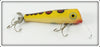 Vintage Porter Yellow With Red & Black Spots Smart Alec Lure 