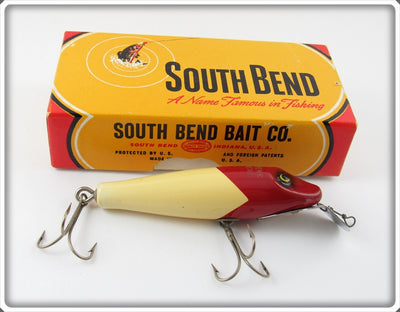 South Bend Red Arrowhead White Body Midget Pike Oreno In Box 956 RW