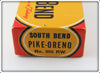 South Bend Red Arrowhead White Body Midget Pike Oreno In Box