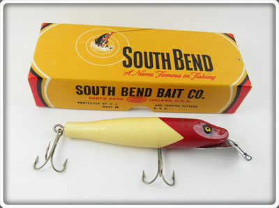 South Bend Red Arrowhead White Body Pike Oreno In Box 957 RW