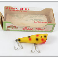 Creek Chub Yellow Spotted Spinning Plunker In Box 9214