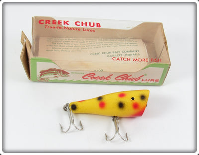 Creek Chub Yellow Spotted Spinning Plunker In Box 9214